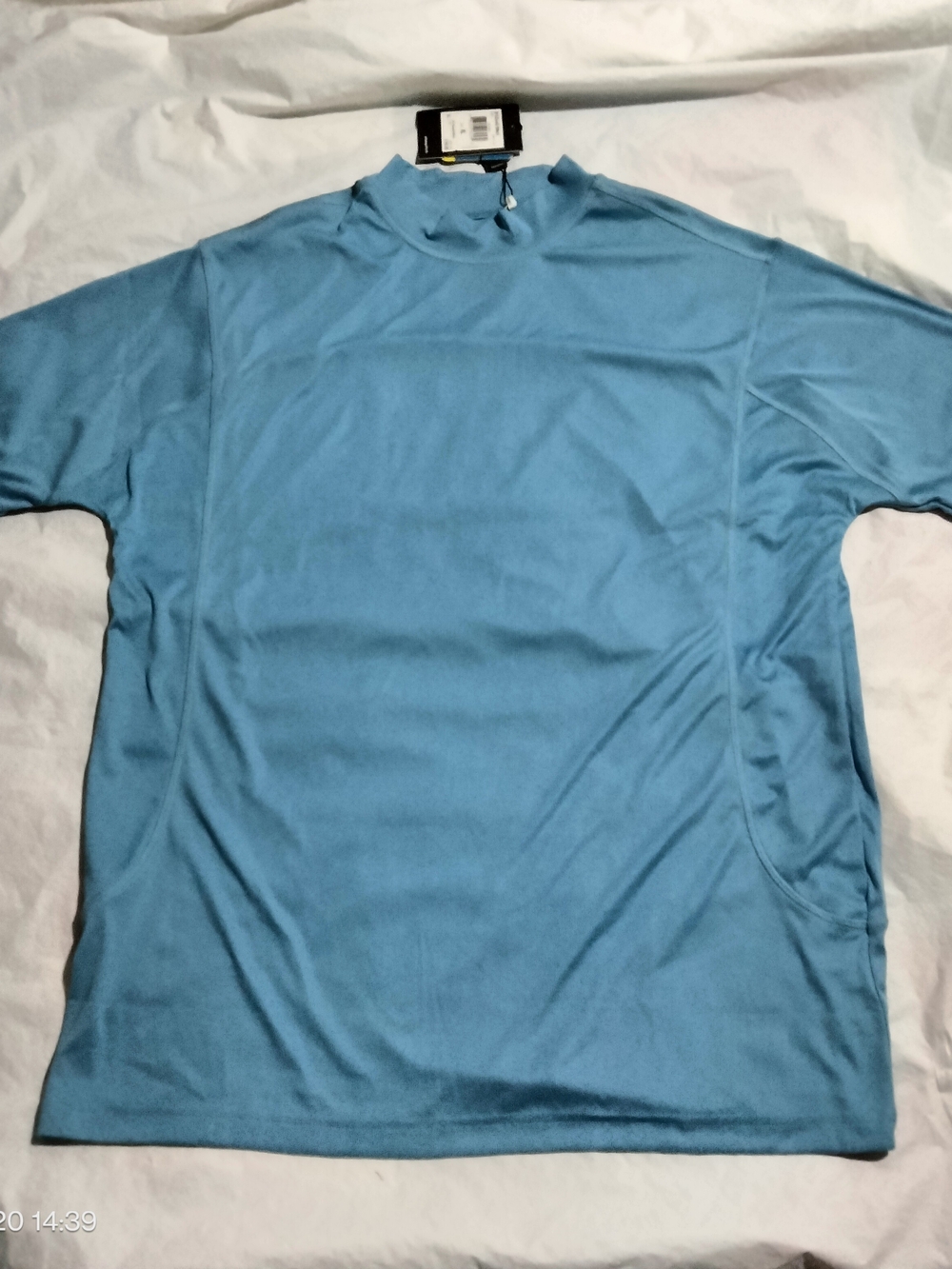 Adidas ClimaCool Short Sleeve Mock Neck Golf Shirt Mens XL Blue 340217